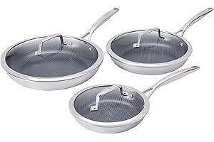 Henckels Paradigm Ceramic 6-pc Stainless Steel Dual Performance Fry Pan Set