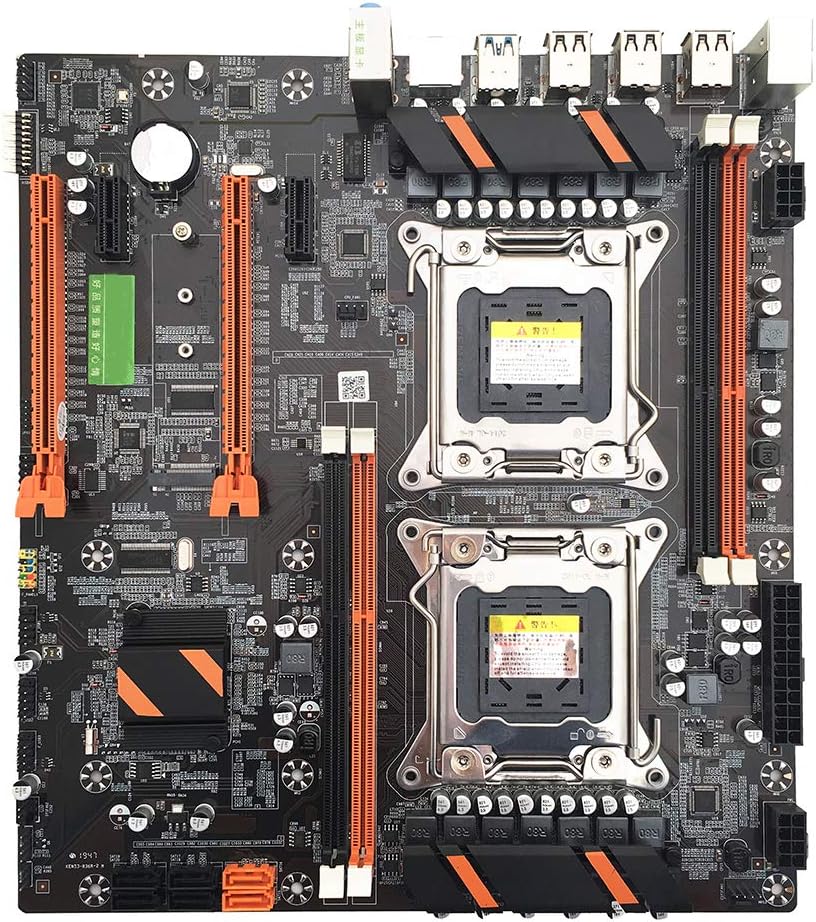 MYA 1Pc Carte Mère Double Serveur X79 2011 Pin E5 Double Carte Mère CPU,M.2 Desktop Computer