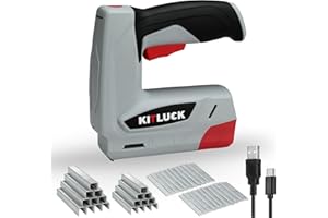 KITLUCK Electric Staple Gun，2-in-1 Cordless 4V Nailer Stapler with 1200 Staples and 400 Nails，USB Charger, Safety Lock,2000mA