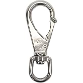 Scuba Choice Swivel Eye Snap Hook 11.8cm Stainless Steel – Heavy-Duty Marine Hardware 16mm Opening for Docking, Rigging, Anchoring, Rope Fastening, Outdoor and Boating Use