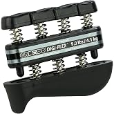CanDo Digi-Flex Hand and Finger Exerciser Black-X-Heavy - For Dexterity, Strength, and Flexibility for Fingers, Hands, and Forearms