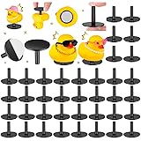 40 Pcs Duck Plugs, Black Plastic Duck Holder for