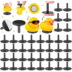 40 Pcs Duck Plugs, Black Plastic Duck Holder for
