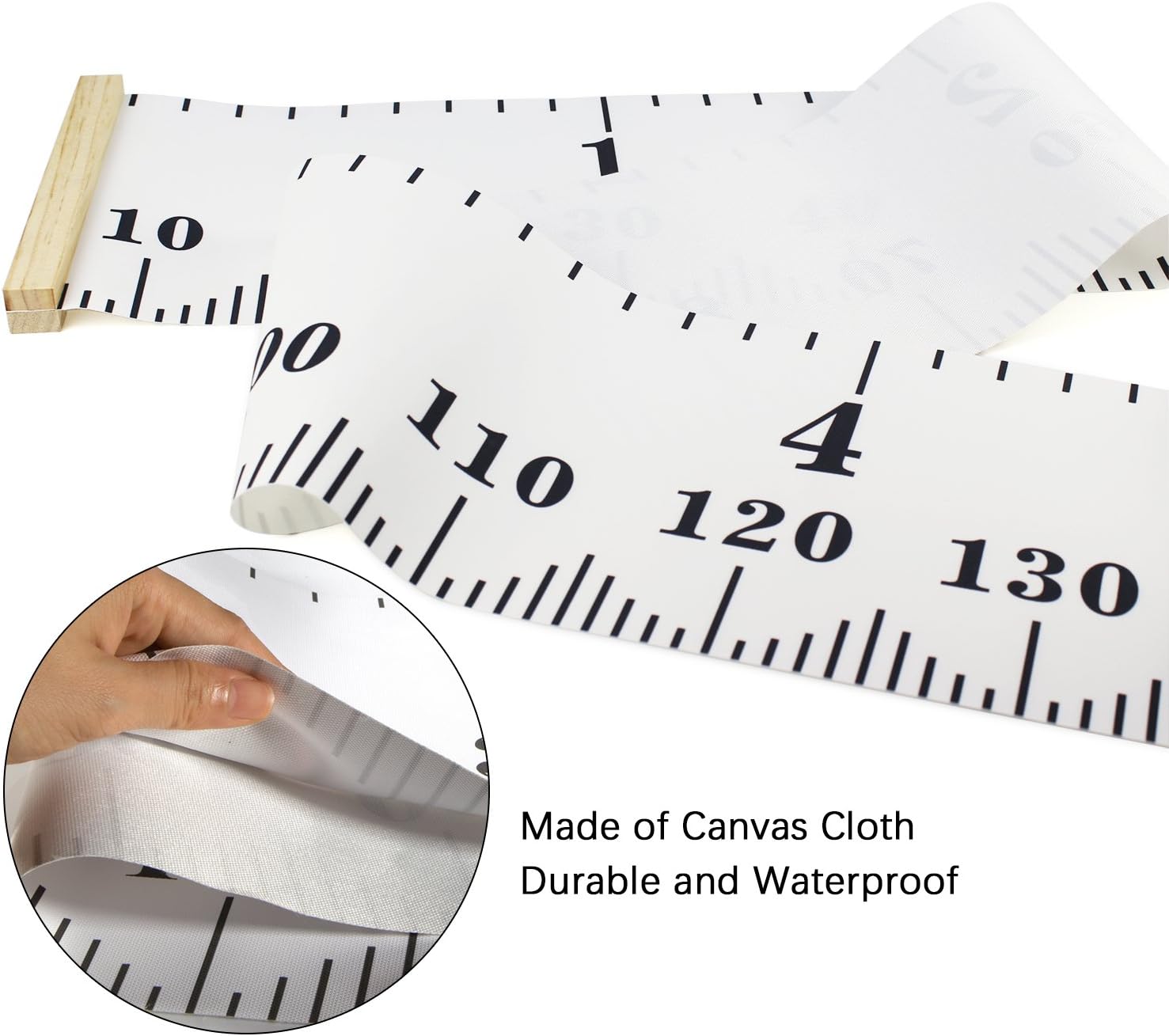 MIBOTE Baby Growth Chart Handing Ruler Wall Decor for Kids, Canvas Removable Growth Height Chart 79" x 7.9": Home & Kitchen