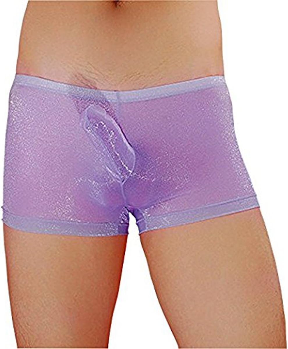 HIMEALAVO Glass Silk Men's Underwear Pants Transparent Men's Underwear Boxer