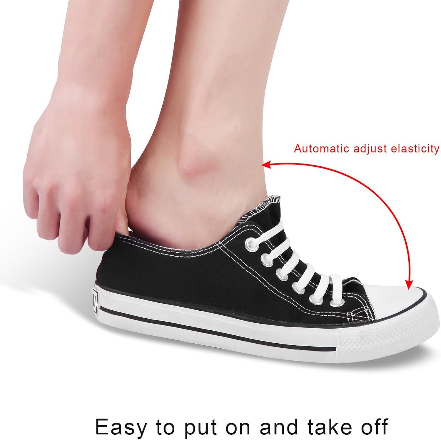 HYFAM No Tie Shoelaces for Kids/Adults, Waterproof Elastic Silicone Tieless Shoe Laces for Sneakers Board Shoes Casual Shoes: Clothing