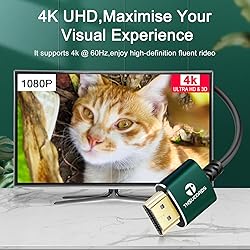Thsucords Slim HDMI Cables 1FT 5Pack, Ultra Soft