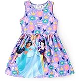 Disney Minnie Mouse Princess Frozen Elsa Stitch Girls Dress Sleeveless & Short Sleeve Casual Summer Clothes Baby to Toddler