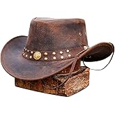 Leather Cowboy hat Also Worn as Outback hat Western Vintage Australian Hats for Men & Women