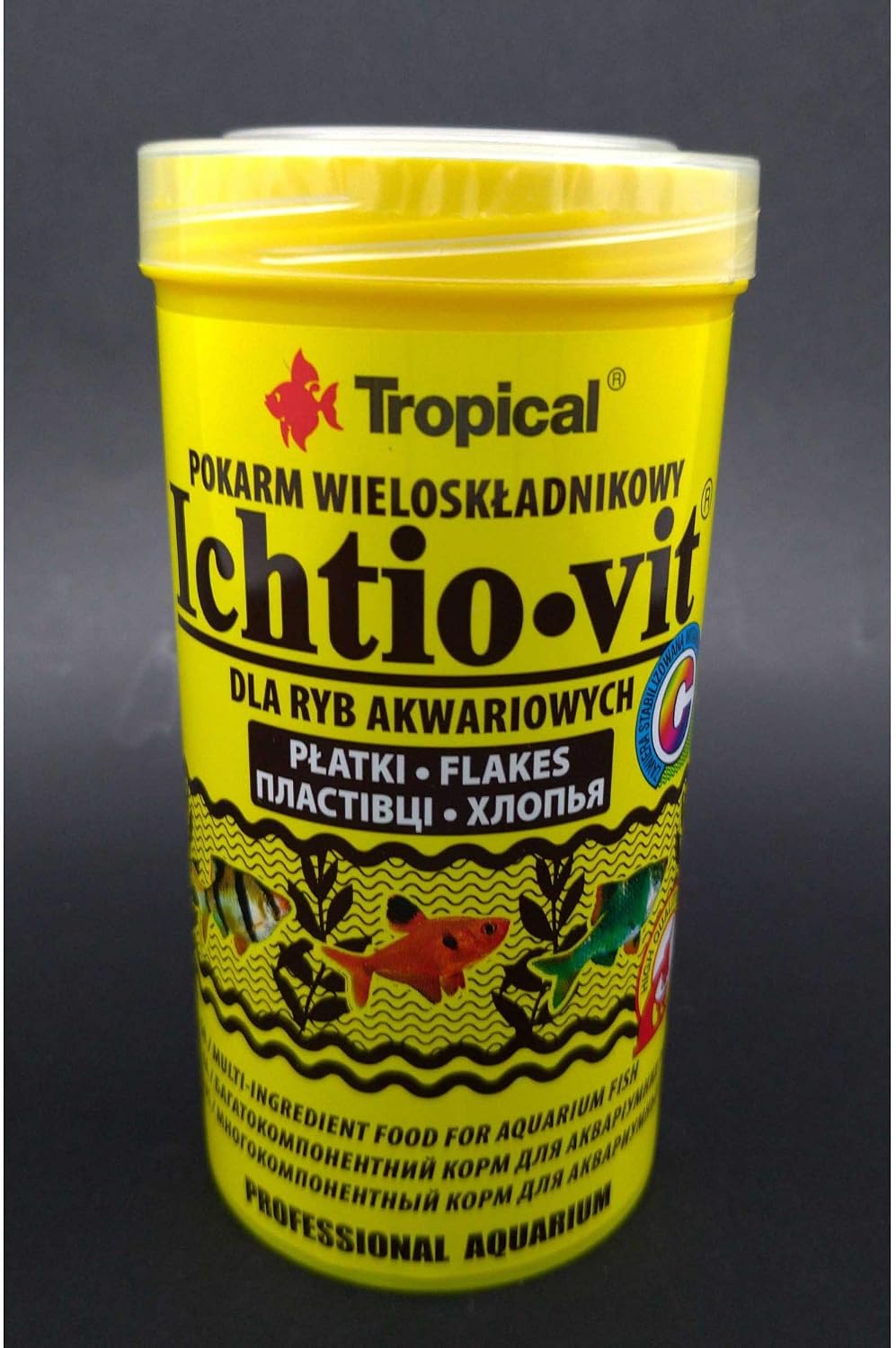 Tropical ICHTIO-VIT 250ml / 50g - flakes - multi-ingredient food for omnivorous aquarium fish, 50 g (Pack of 1)
