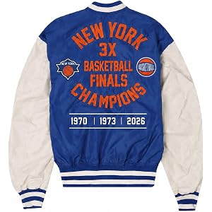 Luxevesture Mens NY Basketball Bomber Jacket - New York League Vintage Polyester Blue Letterman Varsity Jacket For Men