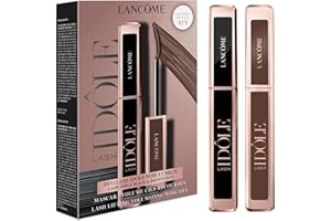 Lancôme Lash Idôle Duo, Volumizing & Lifting mascara Set for Fanned-Out Lashes, Black & Brown Shades (2x8 mL)