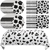 Cow Birthday Party Supplies - Farm Cow Print Birthday Party Tableware Includes 20 Party Plates, 20 Napkins and 1 Tablecloth Perfect for Cow Farm Theme Birthday Parties Decorations