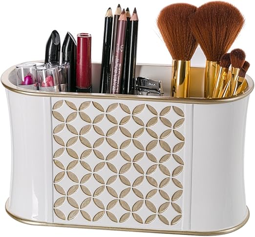 Amazon Com Makeup Brush Holder Diamond Lattice Bathroom
