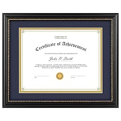 Golden State Art, 8.5x11 Diploma Frame, Solid Wood