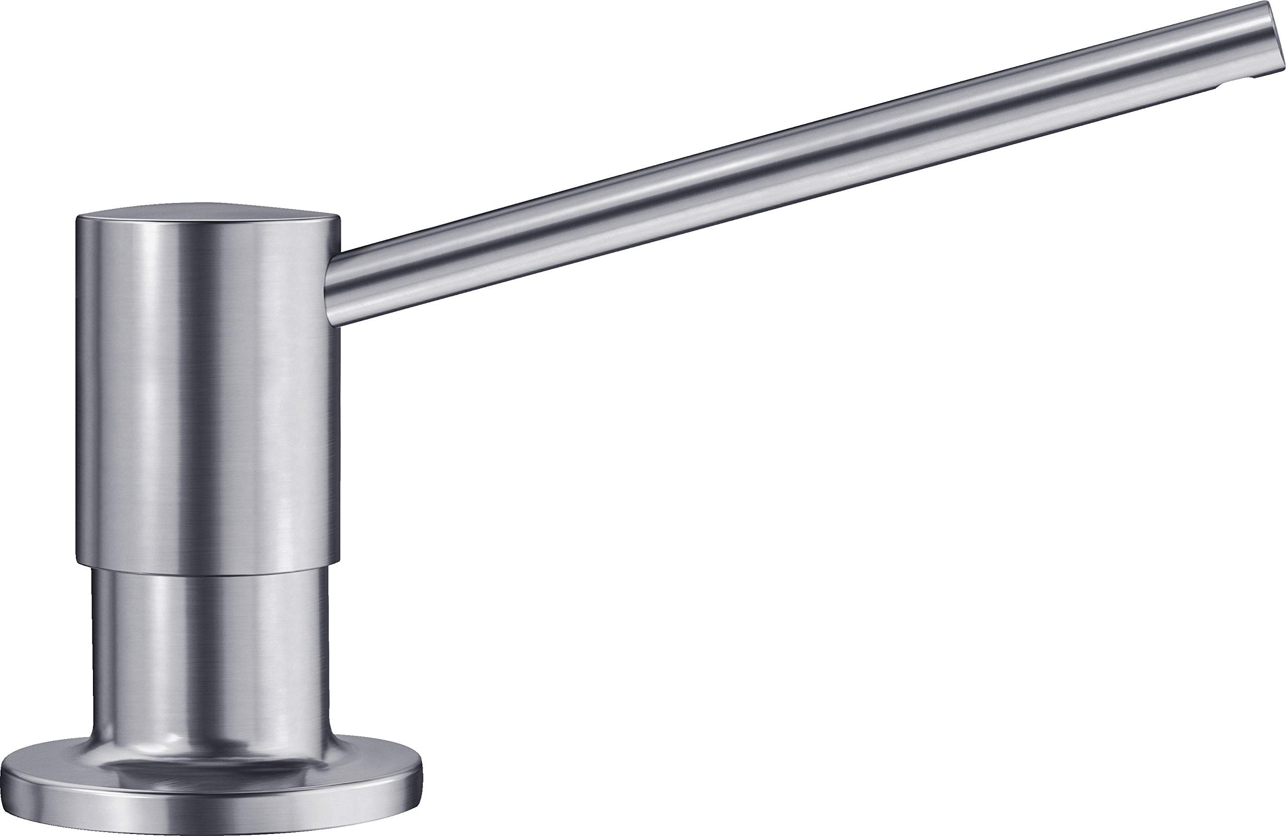 BLANCO TORRE Spülmittelspender in Edelstahl finish | Passend zu allen BLANCO-Küchenarmaturen | Bequem von oben zu befüllen | Spüli | Seifenspender | 35 mm Lochbohrung erford. | Flascheninhalt 300 ml