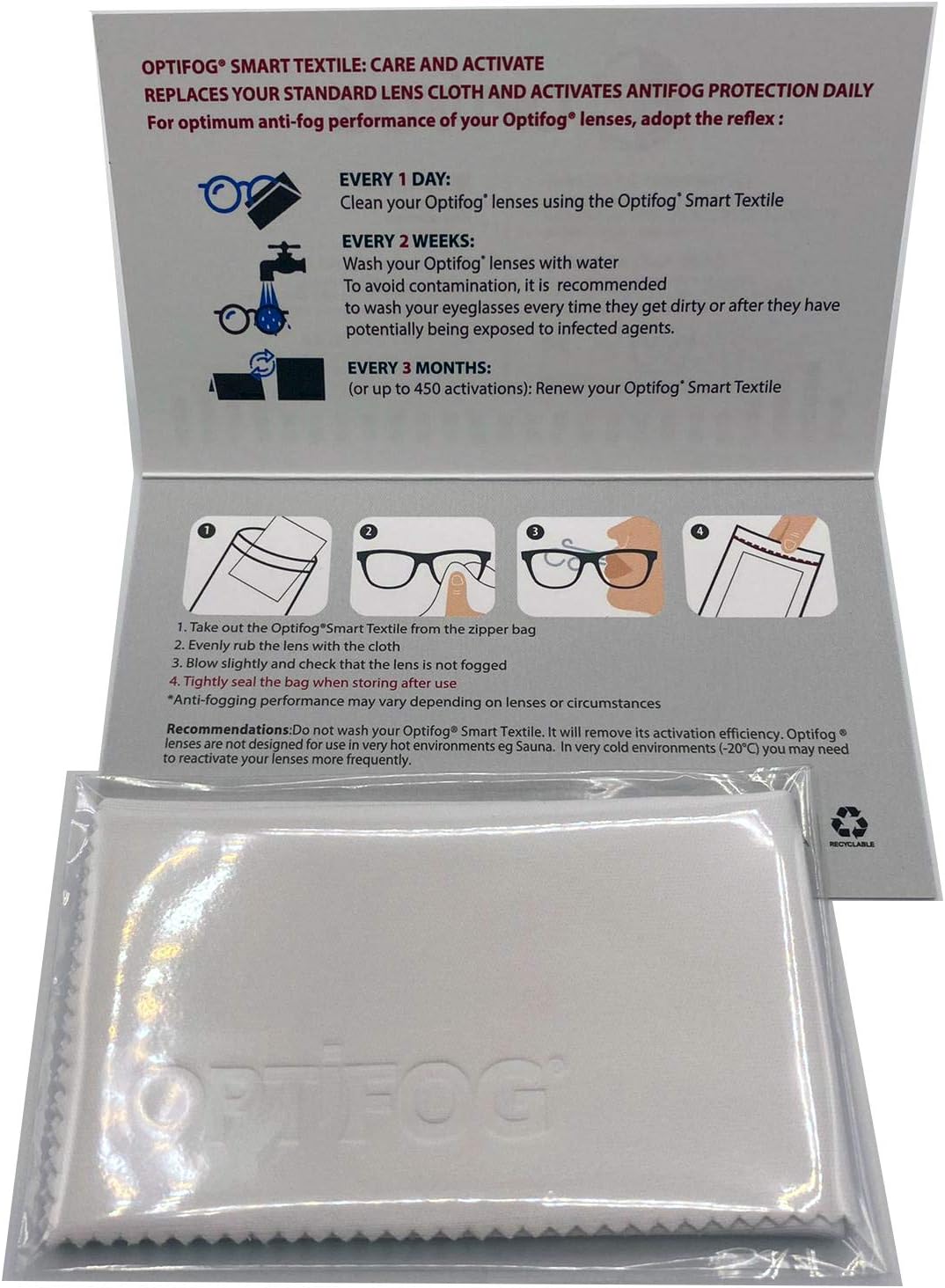 Optifog Activator Spectacle Lens Cleaning Cloth by Essilor BigaMart