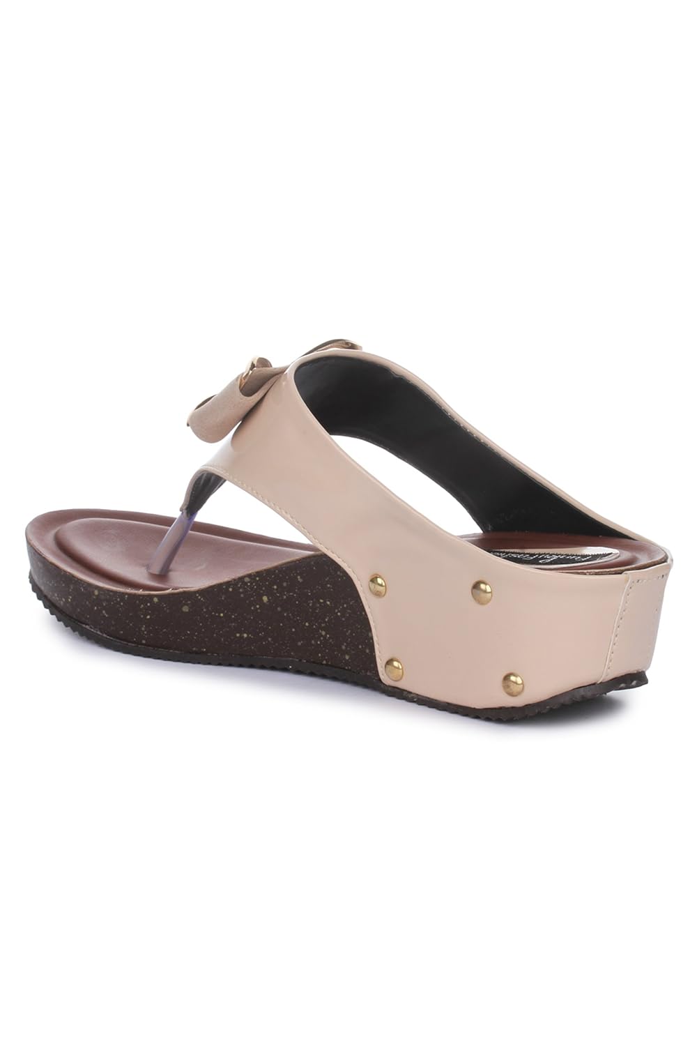 funku fashion beige wedges heels