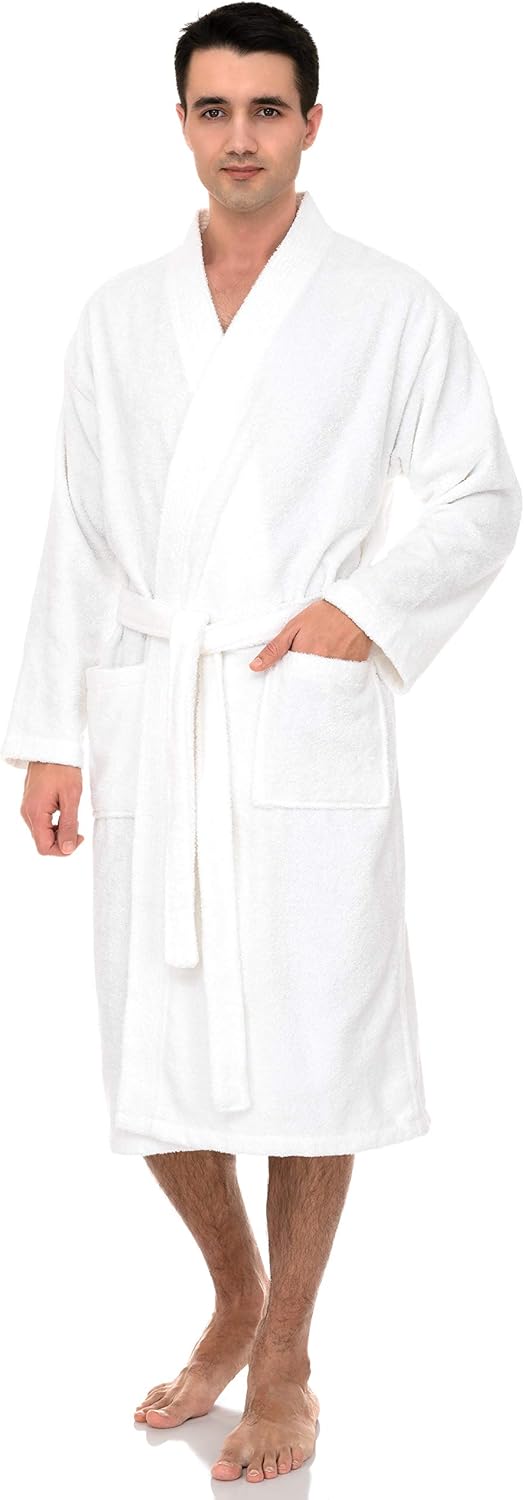 TowelSelections Men’s Luxury Robe, Turkish Cotton Terry Kimono Soft Bathrobe at  Men’s Clothing store