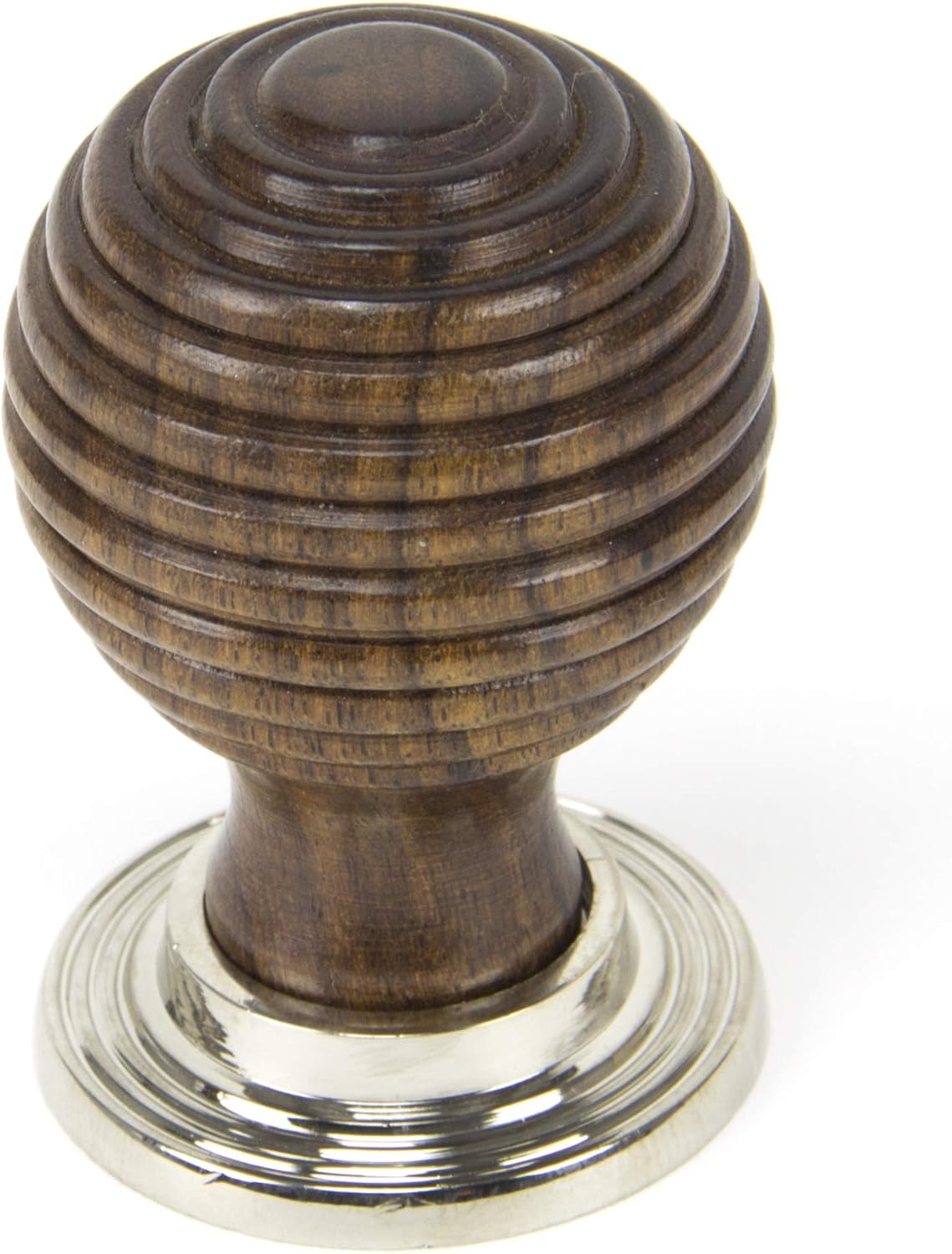 From The Anvil Rosewood and Polished Nickel Beehive Cabinet Knob 38mm 83874