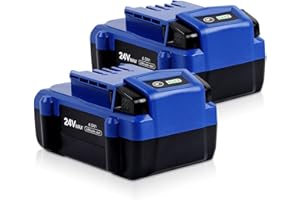 C DSANKE C 2PACK DSANKE 24V 6000mAh Lithium-ion Battery for Kobalt 24V Max KB624-03 KB524-03 KB424-03 KB224-03 KB124-03 0673802 1051230 Lithium Ion Cordless Tools Battery【NOT Fit Snow Joe &Sun Joe 24V Tools】