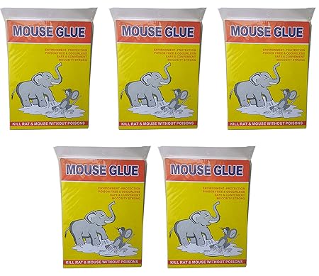 DeoDap Non-Toxic Odourless Adhesive Sticky Glue Rat Trap Pad - Set of 5