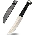 DOOM BLADE Fixed Blade Tanto Knife - Polished Sharp Blade - Camping Knives with Paracord Handle - Survival Hunting Outdoor Knife (Knife * 1)