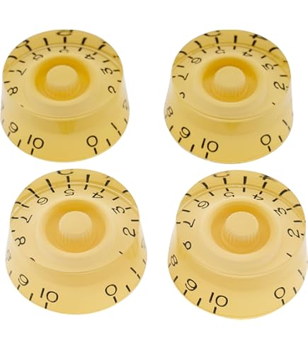 Harpfeas 4PCS Electric Guitar Top Hat Knobs Speed Volume