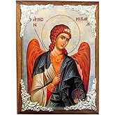 Iconsgr Wooden Greek Christian Orthodox Wood Icon of Archangel Michael / AM30