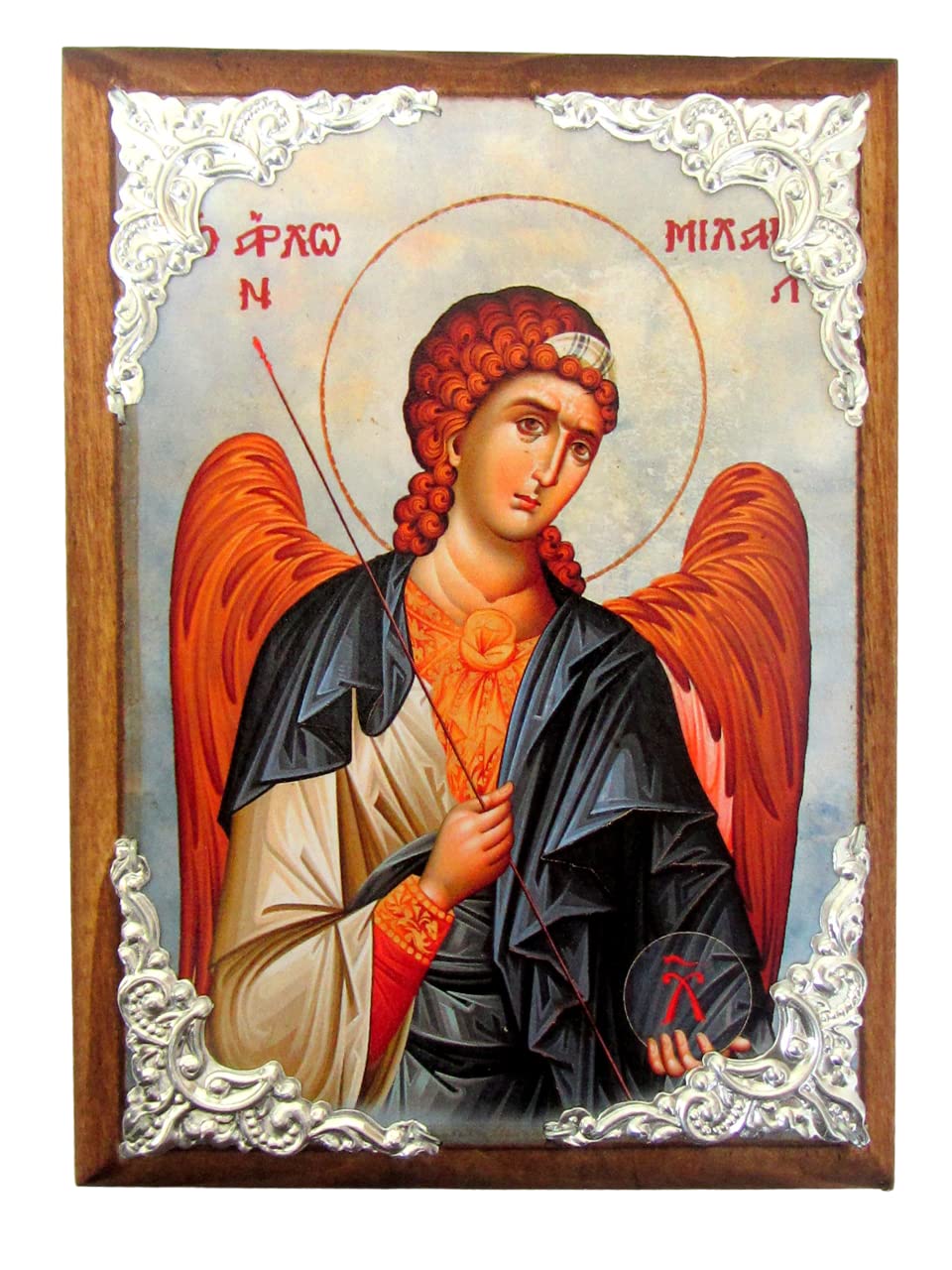 IconsGr Wooden Greek Christian Orthodox Wood Icon of Archangel Michael / AM30