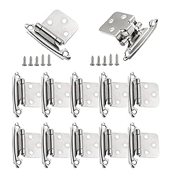 12 Pack 1/2'' Overlay Cabinet Hinges, Self Closing