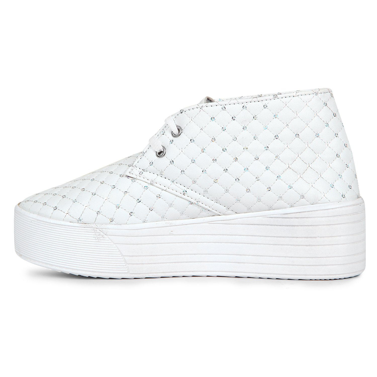 zapatoz women's pu rexine white shoes_(6637-white)