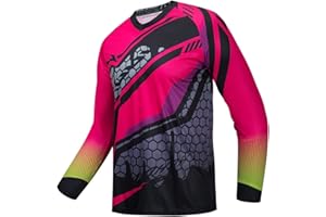 PSPORT Men's Motocross Jersey Long Sleeve Motocross Shirt Men Mountain Dirt Bike Jersey Downhill Riding Racing Clothing Tops