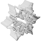 CybrTrayd Snowflake "B" Cookie Cutter with Cutouts, 3", Silver