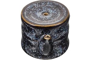 Cabilock Ceramic Ink Water Dropper Pottery Ink Well for Chinese Calligraphy Painting Brush Accessories Blue