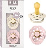 BIBS Boheme Soother 2-Pack Round Nipple Natural Rubber Denmark 6-18 Months