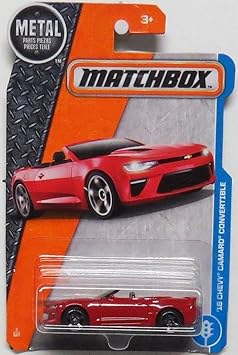 Matchbox 2017 MBX Adventure City 16 Chevy Camaro Convertible 2/125, Red