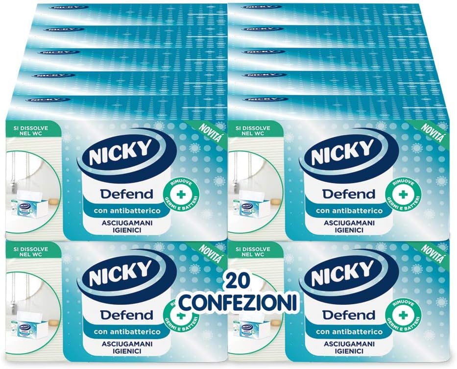 Nicky Defend Disposable Antibacterial Towel 20 Packs of 100 Towels 2