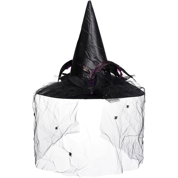 Set De 8 Chapeaux De Sorcière Noire En Tissu Oxford – Halloween, Carnaval Et Soirées Déguisées