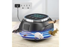 SUCGLES Mouse and Rodent Repellent Plug-in, Ultrasonic Pest Control Device for Mice, Squirrels, Bats, Roaches, Spiders, 2025 Upgraded Indoor Electronic Repeller, 4 Modes, Covers 1300 Sq.Ft, Easy for Home Use