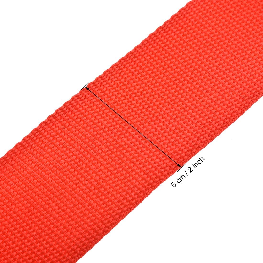 sourcing map Luggage Strap Suitcase Belt with Buckle Label, 2Mx5cm Adjustable PP Travel Bag Packing Accessory, Red - Image 4
