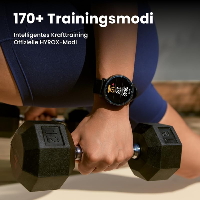 Active Max 48mm Smartwatch 1,5" AMOLED-Display, 25 Tage Akku, Offline-Karten, NFC, GPS, 4GB Speicher, 170+ Sportmodi, 5 ATM Wasserschutz, Herzfrequenz- & Schlaftracking für Android & iPhone
