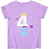 Lovekider Girls Birthday T Shirts Cotton Short Sleeve T-Shirts Tee Party Clothing 3-6 Years
