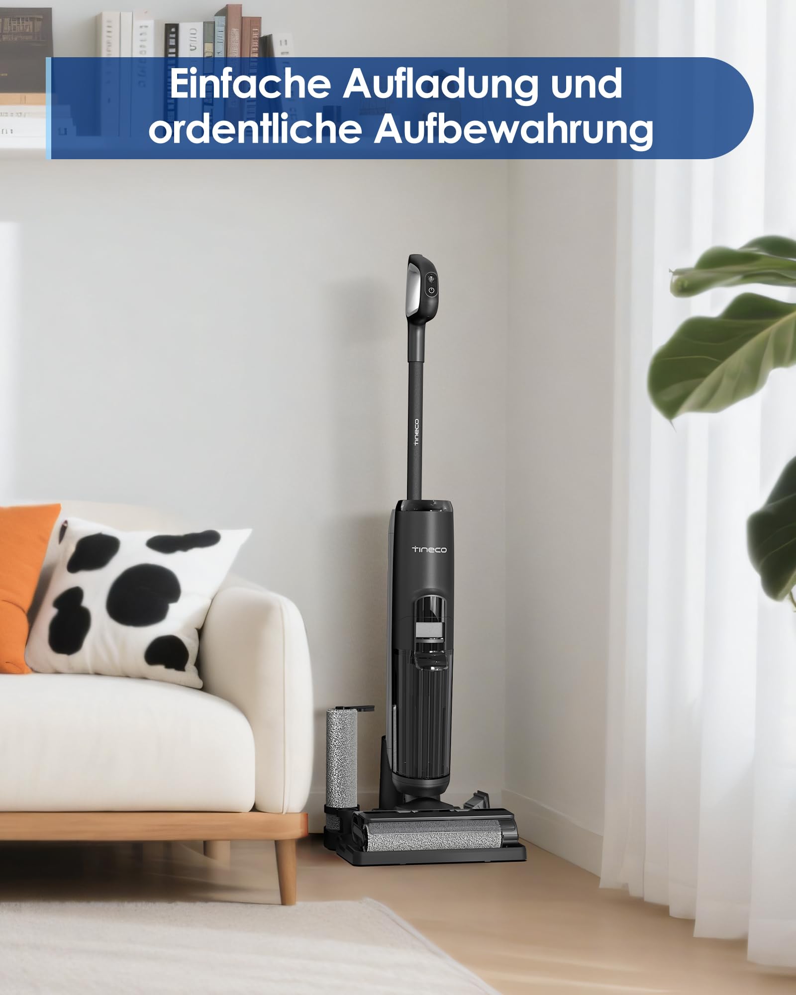 Tineco Floor One S5 Smart Nass-Trocken-Sauger mit iLoop Technologie, All-in-One-Nass Trockensauger Kabellos mit Dual-Tank-Design | Selbstreinigung LED-Display für Harte Boden,Tierhaare 8