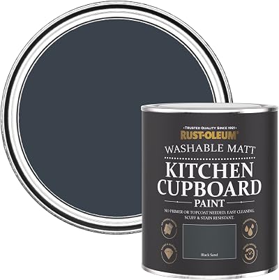 Rust-Oleum Black Kitchen Cupboard Paint Matt Finish 750ml Sand