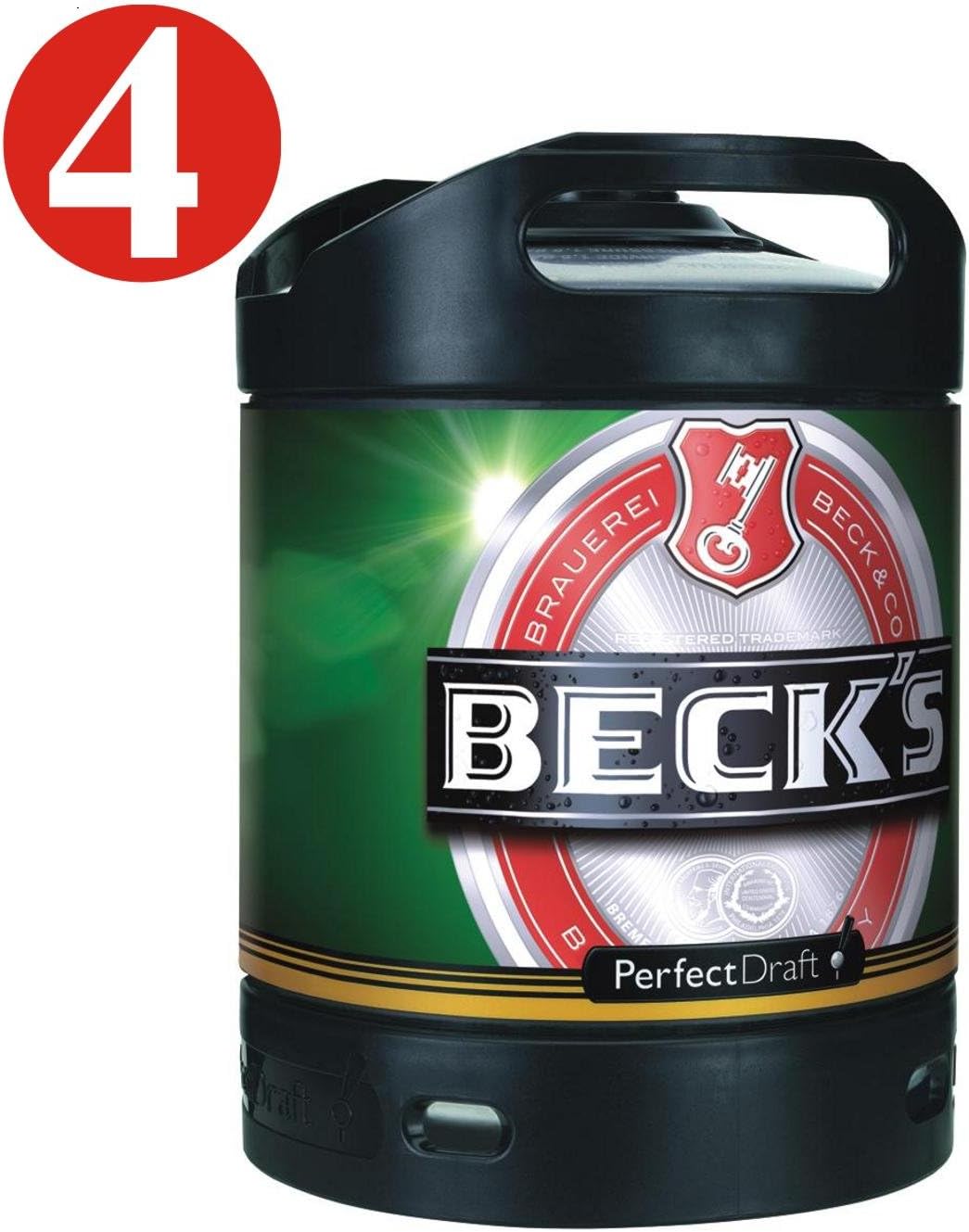 4x Beck's Pils keg Perfect Draft 6 liter barrel 4.9 vol Amazon.co.uk
