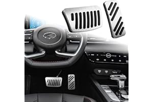 ANFOKAS Compatible with Hyundai Elantra Accent Loniq Kona Venus Compatible with Kia Forte NIRO Rio Sedona Seltos Soul Accessories Sporty Anti-Slip Foot Pedal Covers Pedals Pads -Silver