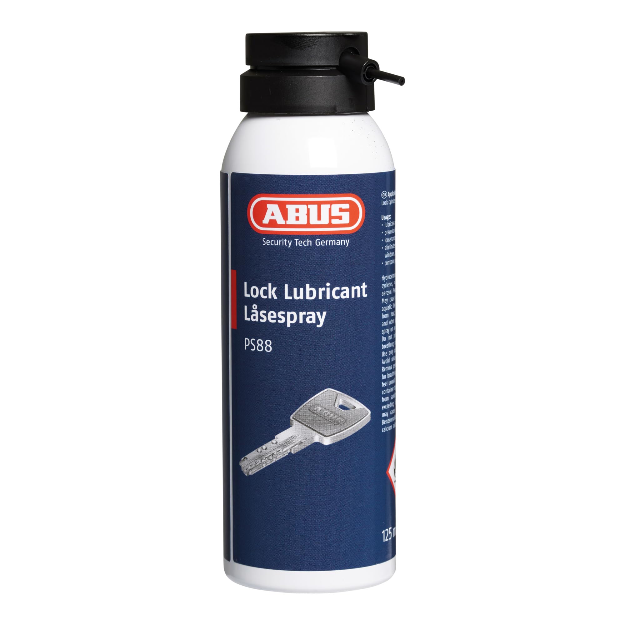 ABUS Care spray PS88 - grease-free lubricant for door cylinders, car locks, tools - against wear and squeaking - 50 ml