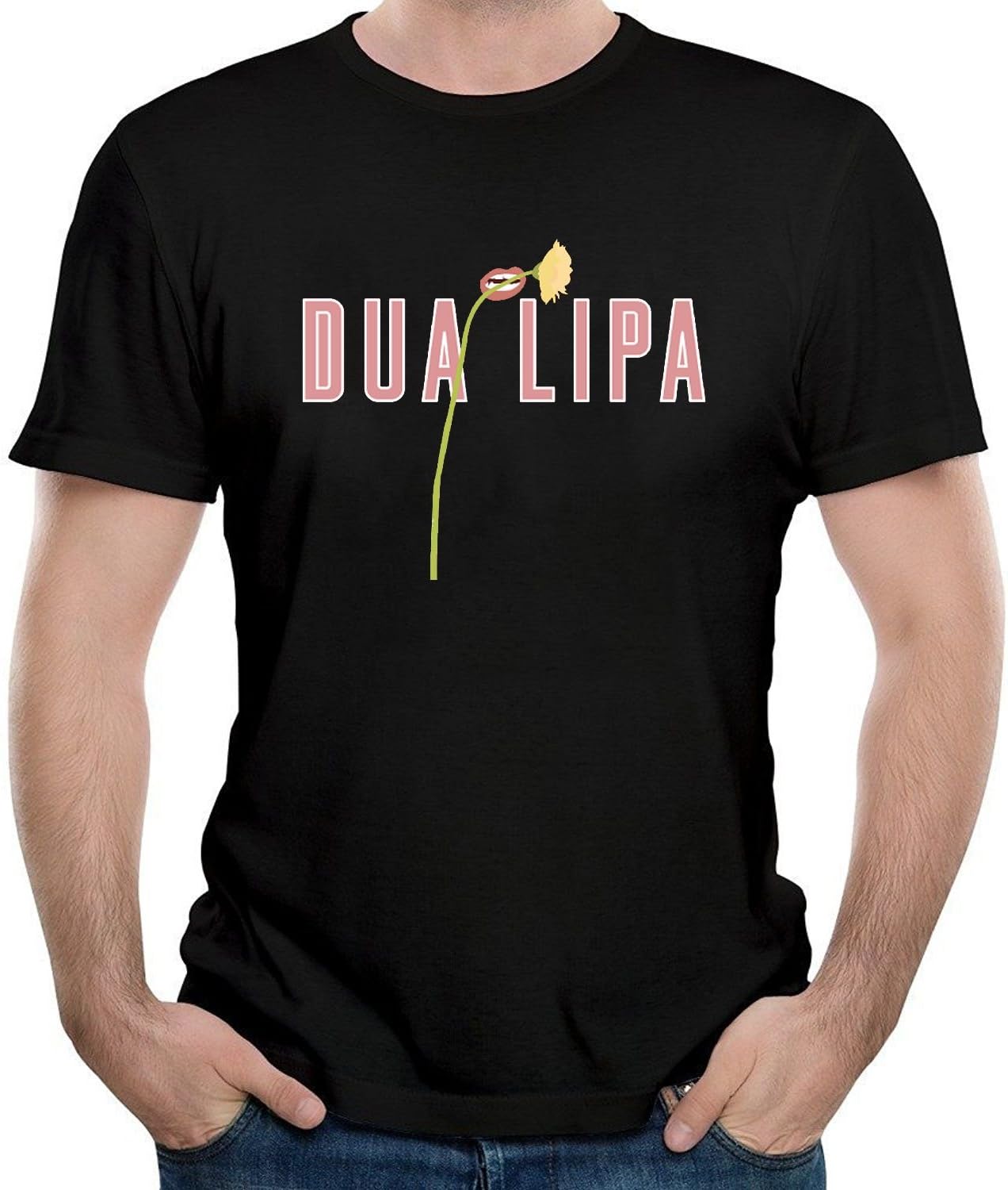 Men's DUA Lipa Logo T Shirts Black