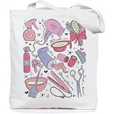 Chicimln Hairstylist Tote Bag, Hairdresser Gifts Canvas Tote Bags for Women, Hair Stylist Gifts for Women, Trendy Hair Dresser Beautician Reusable Grocery Shopping Bags